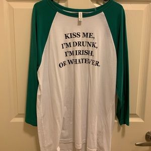 Custom St. Patrick’s Day top 3/4 sleeve